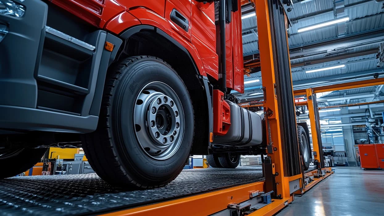 Service center technician at work